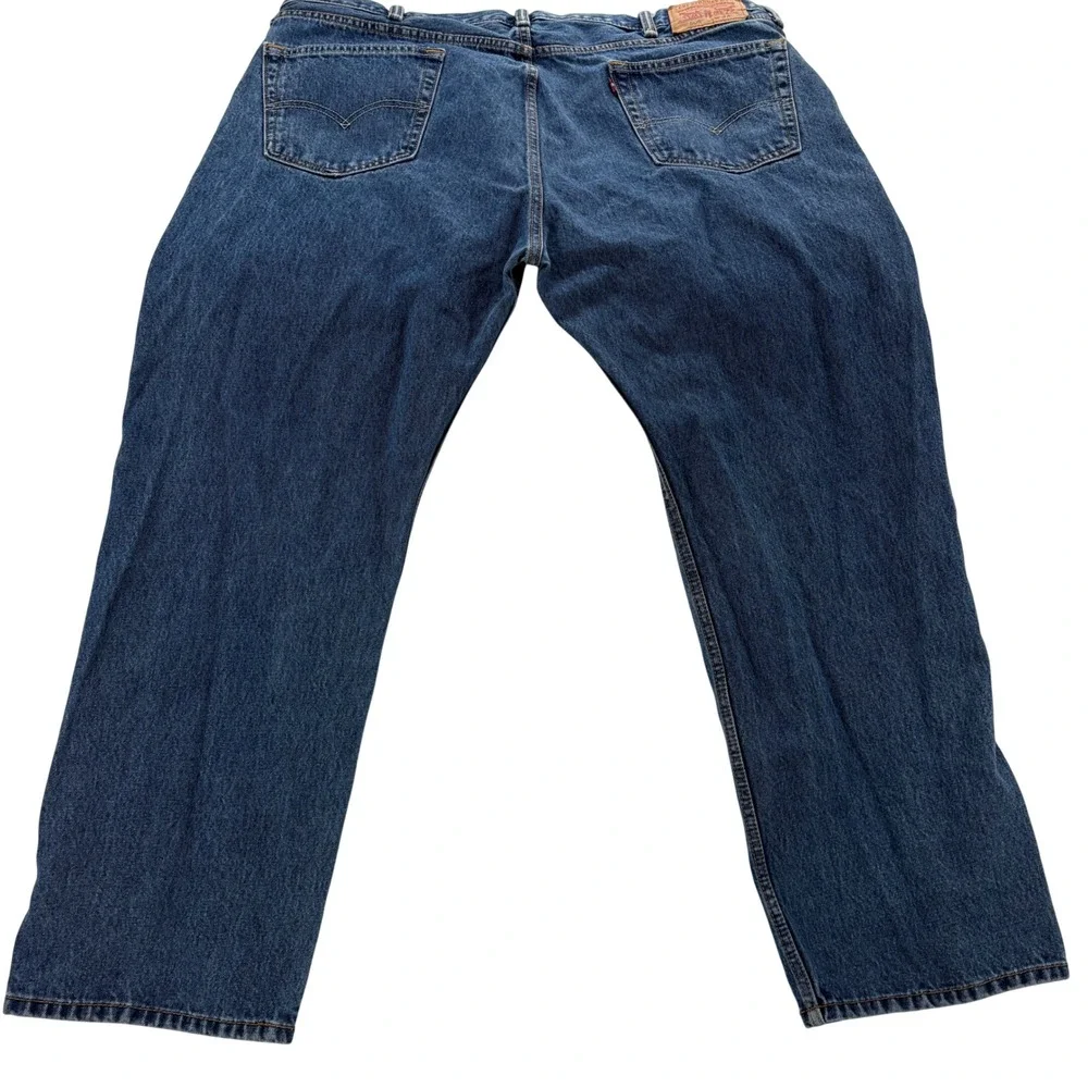 Levis‎ 505 Regular Fit Straight Leg Mens Jeans Medium Wash Blue 44x30 Fits 40x29